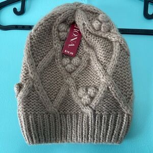 Beige Merona knit hat